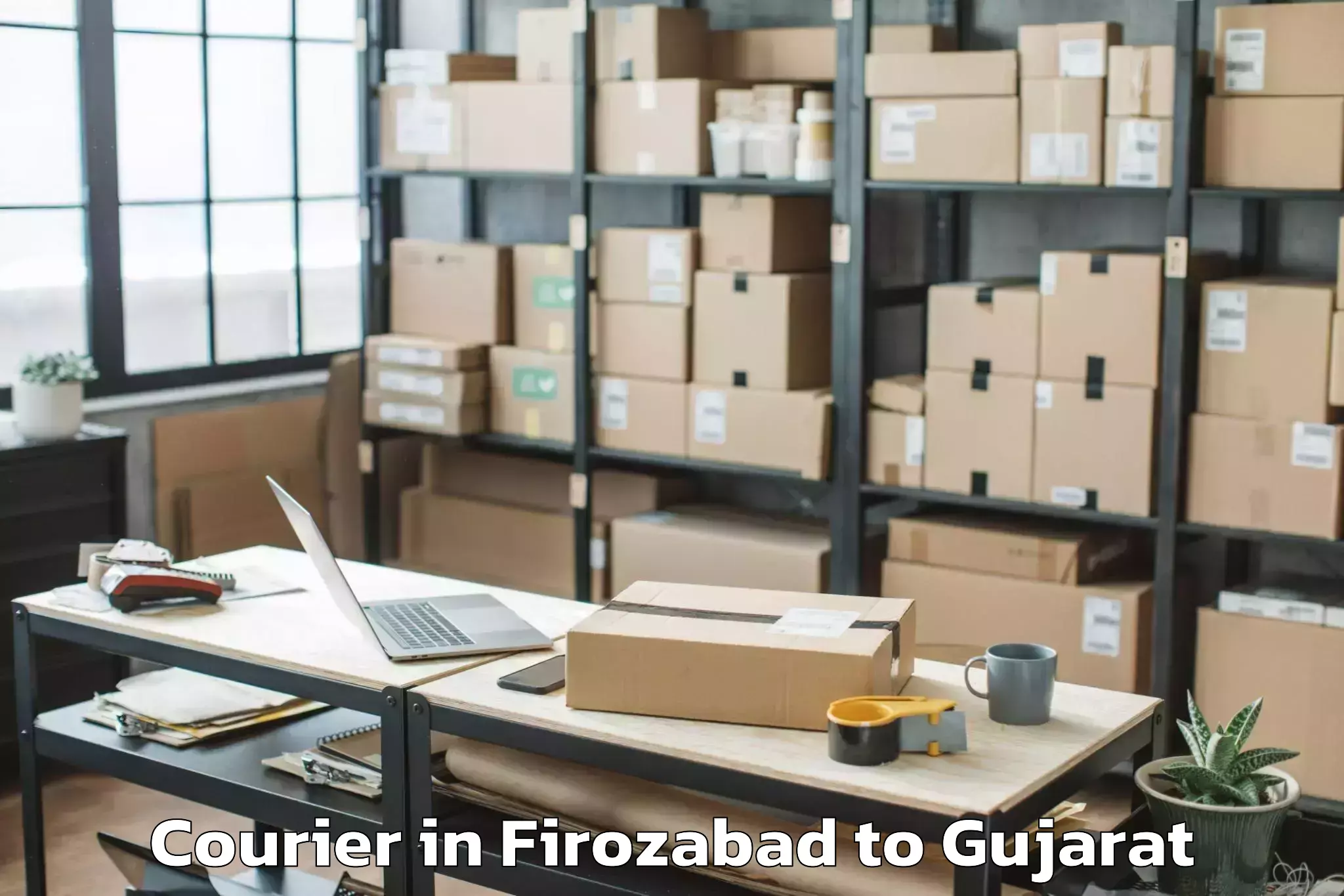 Book Firozabad to Visavadar Courier Online